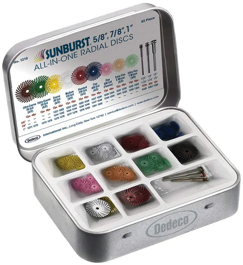 All-In-One 83 Piece Rotary Tool Kit With Durable Thermoplastic Cleaning And Polishing Discs In All Grit Textures Plus Mandrels 0261 1363 5425 display