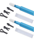 Pro Grade Floor Skiving Knife With 4 HSS Blades Aluminum Alloy Handle for PVC Trimming shown with spare blades