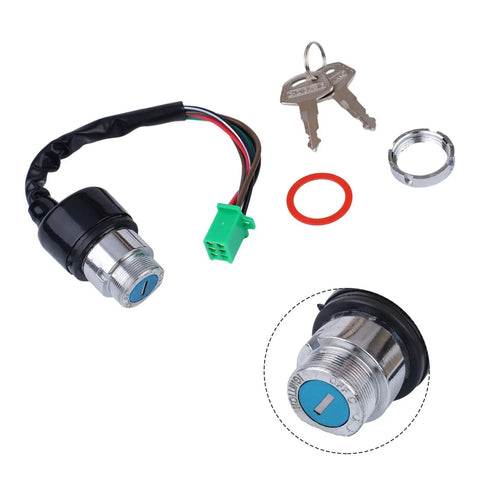 Motorcycle Ignition Key Lock Set For 12V Switches And 6 Wire Systems Dirt Bike Ignition Coil Lock Kit Replaces Faulty Ignition Switch Quick Install