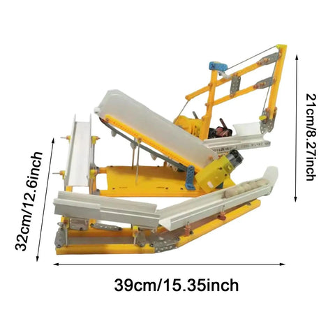 DIY Assembly Line Conveyor Belt Educational Toy For Home Teens Hands On STEM Project With Circular Conveyor Model Learn Mechanics Build Real World Engineering Skills Fun Interactive Learning Tool For Kids And Hobbyists, 39x32x21 cm yellow PP