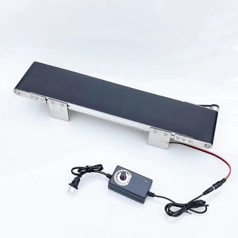 Automatic Conveyor Belt With 10x50cm PVC Wear Resistant Belt And Adapter Adjustable Speed And Super Powerful Motor For Food Processing Applications Delivers Smooth Transmission And Significantly Boosts Work Efficiency