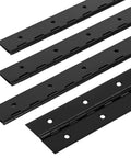 Get Your Grubby Hands On These Badass Heavy Duty Stainless Steel Piano Hinges At 15.75 Inches With Screws Included, Making Installation A Breeze For Tough Cabinet Builds Boat Mods Or Any Sick Furniture DIY Job. Black piano hinges, four pack, pre-drilled for easy installation.