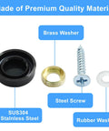 40 Piece Black 16mm Stainless Steel Mirror Screw Covers With Copper Washers And Decorative Caps For Glass Furniture Wardrobes And Tables delivering a premium quality set of components.