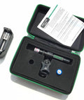 Solid Side Laser Putting Trainer For Righty Golfers Groove Plus Alignment Tool in compact case with accessories.