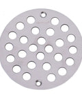 4 Inch Screw-In Shower Drain Cover Replacement Floor Strainer In Brushed Stainless Steel, High-Flow Drain Grate