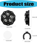 Badass Heavy Duty Furniture Caster Wheels Peel And Stick Easy Glide Self Adhesive Roller size chart with dimensions displayed.