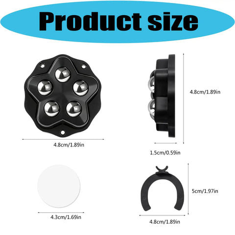 Badass Heavy Duty Furniture Caster Wheels Peel And Stick Easy Glide Self Adhesive Roller size chart with dimensions displayed.