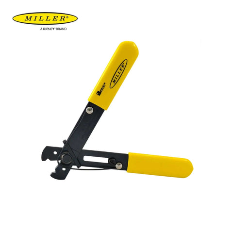 101 S Adjustable Wire Stripper For Electricians And Tech Pros, yellow grips, precision cutting tool on white background
