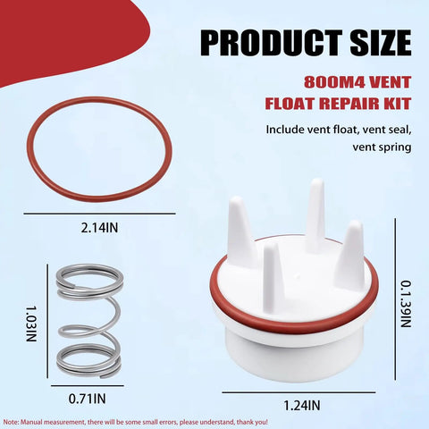 Vent Float Repair Kit For Watts 1 Inch 800QT Backflow Valve And 1 Inch Pressure Vacuum Breaker Replacement Parts 800M4 Model