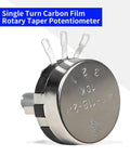 10K Ohm Potentiometer For Inverter Speed Control Single Turn Carbon Film Rotary Taper Potentiometer With 3 Terminals, Side View