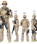 12 Inch One Six Scale Action Figure Set With Fully Poseable Army Special Forces Soldier Digital Desert Camouflage Uniform