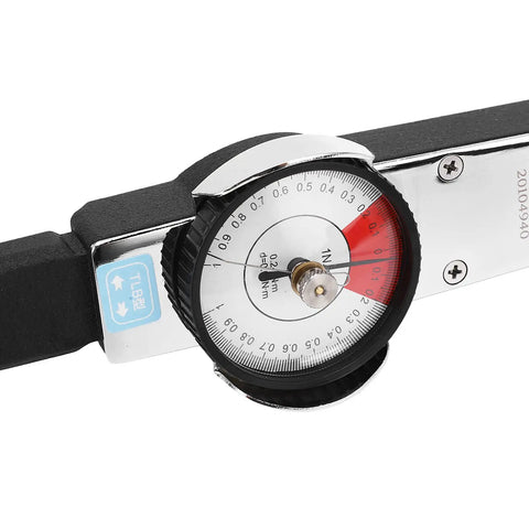 Dial Torque Wrench With Real-Time Pointer Gauge, 0.2-1 N m Range, Handy Hand Tool For Force Testing, Instrument Calibration And Bench Inspections, Real Easy Readout For Precise Tightening And Adjustments, stainless steel dial face