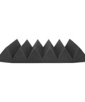 Premium Sound Absorbing Foam Acoustic Panels 12 Pack For Home Studio Recording Room Wall Tile Echo Control Noise Dampening black triangular panel
