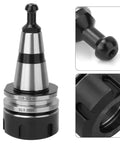 Top Tier ISO30 Collet Chuck For CNC Spindle Tool Holder 120Mm High Speed Precision Machining Kit With High Rigidity Up To 30000 RPM showing steel and black components.