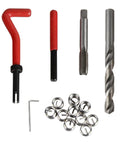 15 Piece M9 x 1.25 Thread Repair Insert Set For Auto And Engine Repair, 13.5mm Inserts, Drill Bit, Tap, Insertion Tool