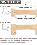 How to use Solid As A Rock Metal Shelf Pegs 1 4 Inch L Shaped Support Brackets for cabinet installation instructions.