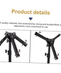 No Fuss Foldable Alloy Snare Drum Stand, Rock Solid Lightweight Percussion Tripod Rack With Adjustable Height, Smooth Quick Setup For Home Studio Practice Or Touring Bands, Sleek Black multi-angle adjustments and durable build.