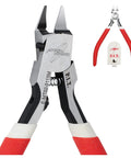 4.8 Inch Single Blade Model Nipper With Non Slip Grip For Gunpla Sprue Cutting, close-up view of precision blade and red grip