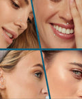 Close-up of various facial piercings showcasing a Piercing Taper Kit With Grabber Reachers And Threadless Insertion Tapers For 16G 18G 20G Jewelry.