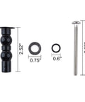 Top Mount Toilet Seat Hinge Replacement Kit With Expanding Rubber Nut Bolts, 2 Pack, Fits Most TOTO Toilets, Blind Hole Fixing