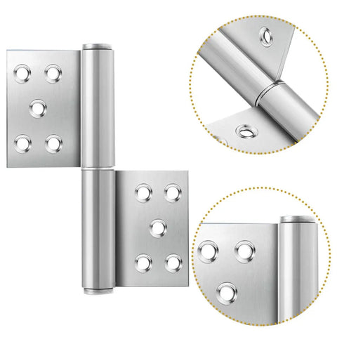 Heavy Duty Stainless Steel Detachable Flag Hinge 5 Inch Weld On Outdoor Door Hinges For Fire Doors Cabinets And Wardrobes 1 Pair