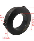 Double Split Shaft Collar With One Quarter Inch Bore Black Oxide Finish Two Piece Set Screw Carbon Steel Industrial Shaft Support dimensions