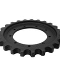 No Sweat Install Track Drive Sprocket For Takeuchi TB135 Mini Excavator showing 23 teeth, 9 holes, heavy-duty gear design.