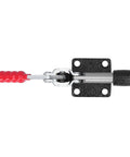 Top view of Heavy Duty Welding Toggle Clamp Horizontal Fixture With 390 Kg Holding Power, showing red handle and mounting holes.