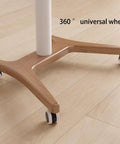 No Drama Roll Mobile Standing Desk Featuring Smooth Gas Lift Adjustments And A Tilt Tray Top Portable Laptop Desk with 360-degree wheels.