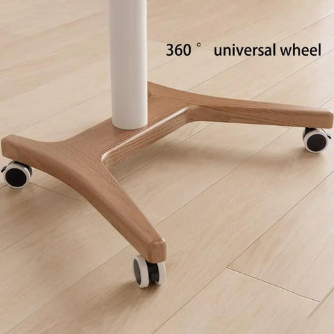 No Drama Roll Mobile Standing Desk Featuring Smooth Gas Lift Adjustments And A Tilt Tray Top Portable Laptop Desk with 360-degree wheels.