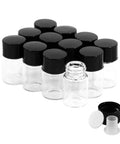 Snatch This Pack Of Twelve Leakproof 2Ml Clear Borosilicate Glass Vials Featuring Tight Screw Threads And Secure Plastic Stopper Caps Ideal For Secure Storage Portable Testing Or Smooth Custom Blending Runs Delivering Consistent Results.