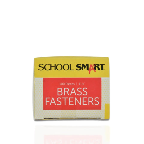 Top Shelf Brass Plated Fasteners 1-1/2 Inches Size 6 Bulk Pack Of 100 Heavy Duty Binding Pins packaging front view.
