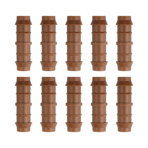 10 Pack Half Inch Barbed Couplings For Drip Irrigation Tubing Soaker Hoses And Sprinkler Lines Easy Tool Free Installation