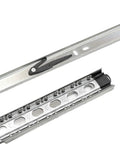 One Piece 42mm Telescopic Kitchen Drawer Slides With Full Extension Ball Bearing Runners, showing close-up of metal mechanism