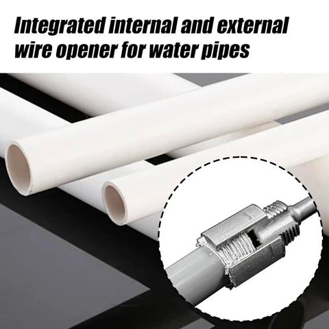 Heavy Duty Oumefar Pipe Threading Kit With Double Function For Cutting Threads Fast On Pvc And Mpp Plastic Pipes 1 2 In 3 4 In Sizes. Top Tier 40Cr Alloy Steel Construction Made For Tough Home Repairs And Professional Electrical Installations Without showing PVC pipes and threading tool