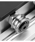 Close-up of heavy duty 1204 ball screw linear actuator with stepper motor delivering precise control on shop floors.