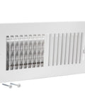 Two Way Air Vent Cover For 10 By 4 Inch Duct Opening In Wall Or Ceiling Mount Solid Steel HVAC Register Cover With Five Adjustable Dampers And Eighteen Louvers White Easy Install