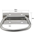 86x46mm 201 Stainless Steel Ring Pull Handle For Toolbox Chest Cabinets Drawers Closets And Other Furniture With 5mm Mounting Holes And Spray Paint Finish Durable Rust Resistant Hardware For Home Office Workshop