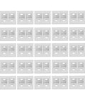 50 Pack Plastic Right Angle Corner Brackets Gusset Braces For Home Furniture Assembly Durable White Plastic Corner Supports For Shelves Tables And Cabinets Easy Install