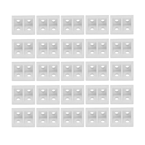 Right Angle Corner Braces 50 Pack Plastic Brackets For Drawer And Furniture Support White Durable Diy Hardware Kit