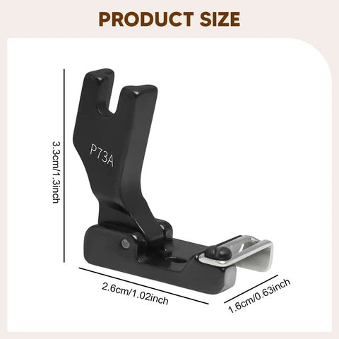 Pro Grade Multifunction Hem Guide Presser Foot For Sewing Machines Durable Black Steel Attachment Delivers Smooth Even Hemming On Thin Fabrics And Lace Perfect For Home Sewing Projects And Small Garment Factory Work, 3.3cm product size