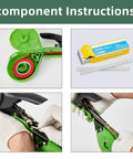 Lightweight Plant Tying Machine for Vines With 45mm Opening, Grab And Go Tapener Gun, Tape Tool With Included Tapes And Staples