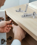 Heavy Duty Stainless Steel Invisible Door Pivot Hinges For Cabinets And Bookcases Hidden Pivot Door Hardware in use