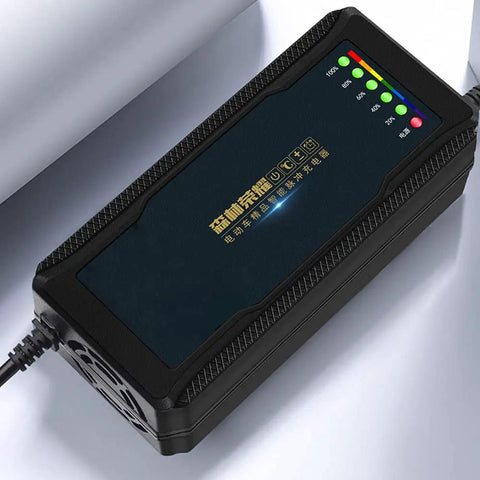 Ride Ready 60V Lead Acid Battery Charger For Electric Bikes And Scooters with LED Indicator Lights and T Port Plug