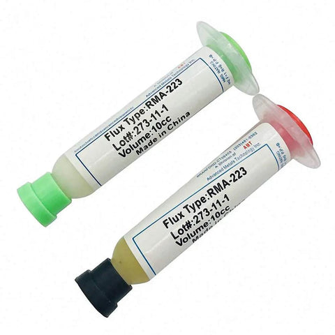 Two Piece Flux Solder Paste Set RMA-223 10cc Soldering Repair Tool For Chips Computers Phones LEDs BGA SMD PGA PCB