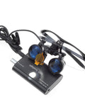 3.5X Loupe Headlamp With Filter Clip-On And Carry Type Aluminum Box DY-004 Black, Rechargeable Battery with flexible headband