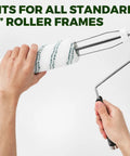 Premium 18 Pack 9 Inch Microfiber Paint Roller Covers With Half Inch Nap Non Shedding Texture for standard roller frame use.