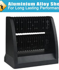 120W LED Wall Pack Light Beast Bright 5000K 16200LM Dual Rotatable Panels, black aluminum housing, rear view, IP65 weatherproof