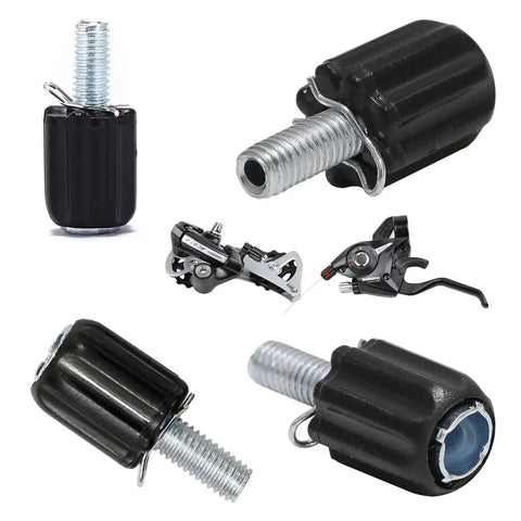6 Pack Bike Derailleur Barrel Adjusters Replacement Shift Cable Downtube Index M5 Adjusting End Screws, stainless and plastic