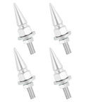 Fresh Spike License Plate Screws Set For Cars Trucks And Bikes Universal Custom Silver Steel Bolts and Nuts, 4 pack, M6X52MM.